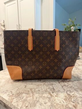 Designer Tote Bag - Brown/Tan